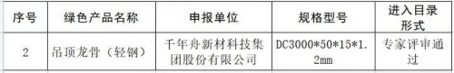 喜讯丨yb亚博网站千年舟入选「佛山市绿色建材目录」